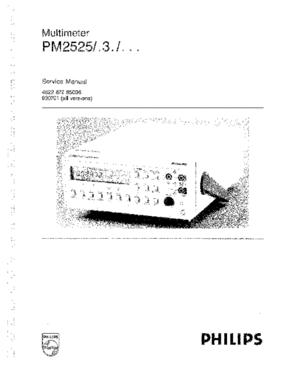 PHILIPS PM 2525 Service