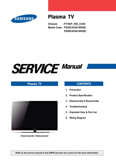 Samsung PS42C435A1WXXE