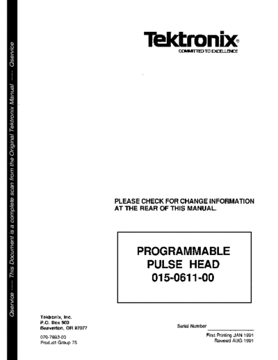Tek_015-0611-00_Programmable_Pulse_Head_Service_Manual