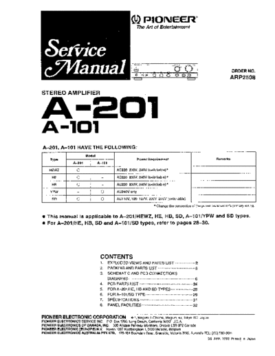 Pioneer-A-101_201 (ARP2508) Service Manual_en