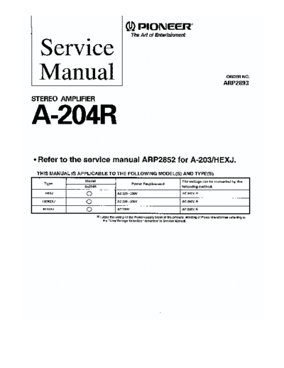 hfe_pioneer_a-204r_service