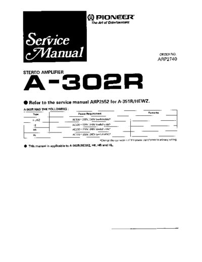 hfe_pioneer_a-302r_351r_service