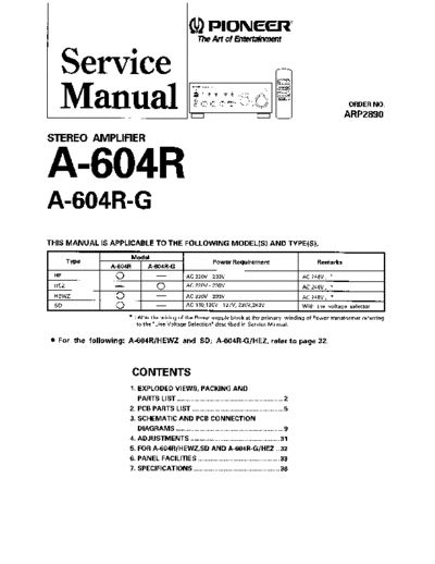 hfe_pioneer_a-604r_service