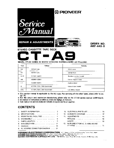 hfe_pioneer_ct-a9_service