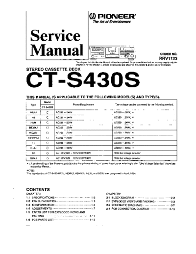 hfe_pioneer_ct-s430s_service