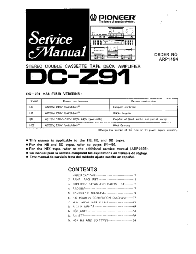 hfe_pioneer_dc-z91_service