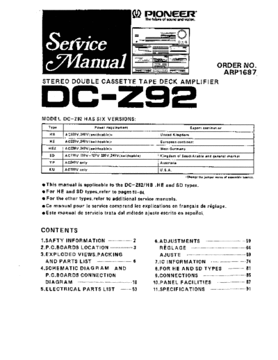 hfe_pioneer_dc-z92_service