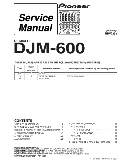 pioneer_djm-600_mixer_service_manual