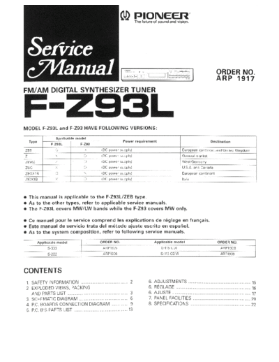 hfe_pioneer_f-z93l_schematics