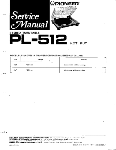 Pioneer-PL-512-Service-Manual