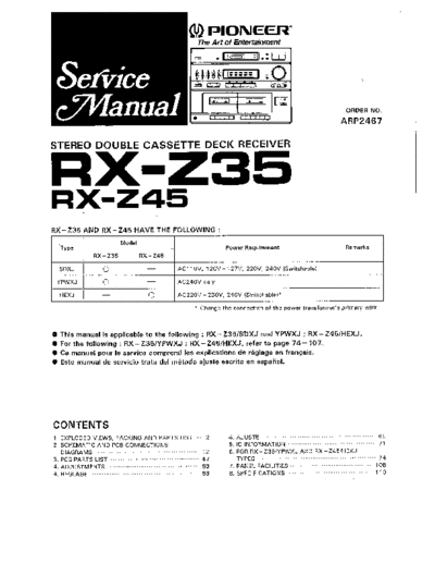 hfe_pioneer_rx-z35_z45_service