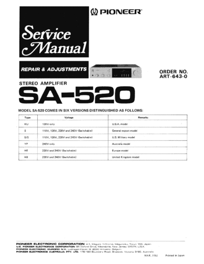 hfe_pioneer_sa-520_schematics