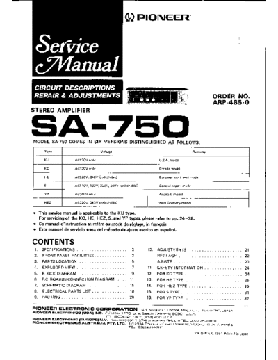 hfe_pioneer_sa-750_service