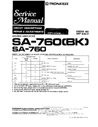 hfe_pioneer_sa-760_service