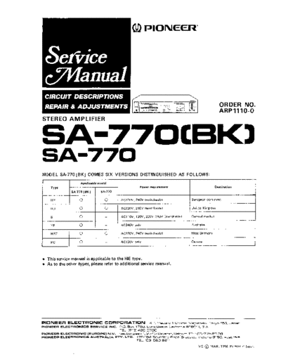 hfe_pioneer_sa-770_service
