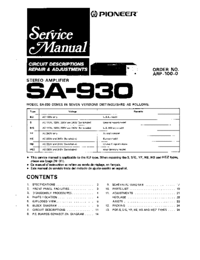 hfe_pioneer_sa-930_service