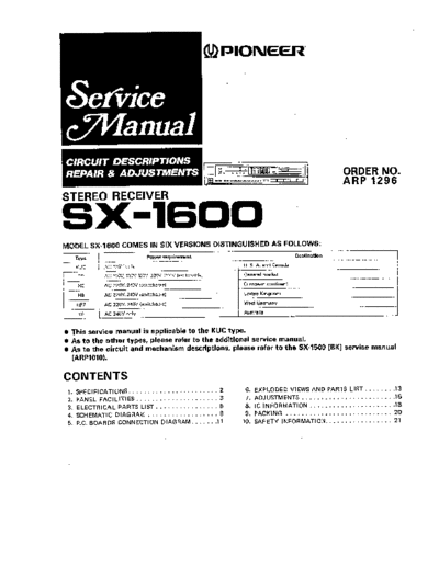 hfe_pioneer_sx-1600_service