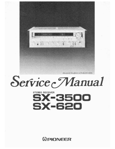 Pioneer SX3500SX620 Service