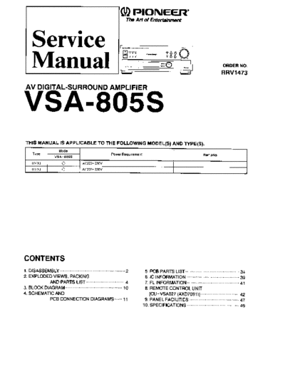 hfe_pioneer_vsa-805s_service