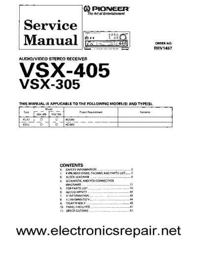PIONEER++VSX-305,405