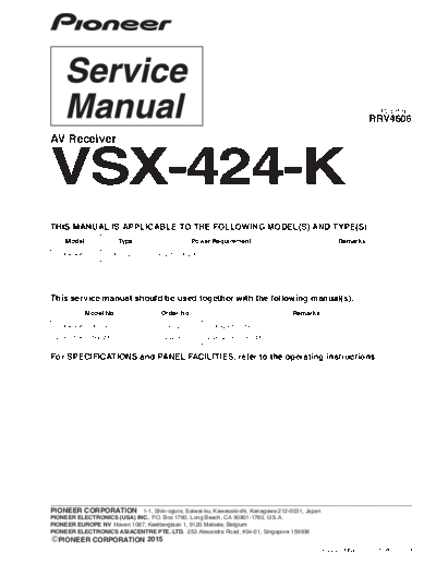 RRV4606 - VSX-424-K