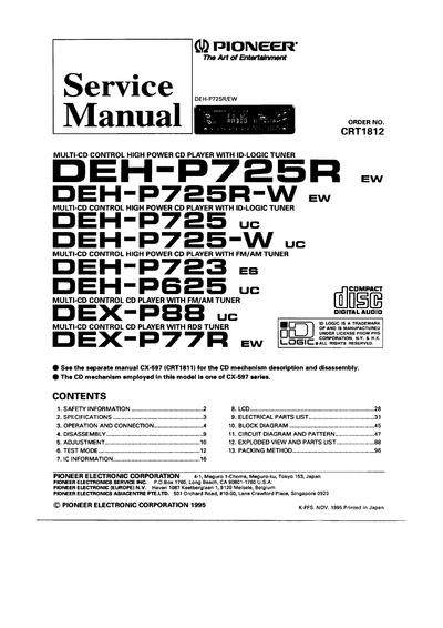DEX-P77R_DEX-P88_DEH-P625_DEH-P723_DEH-P725R_W