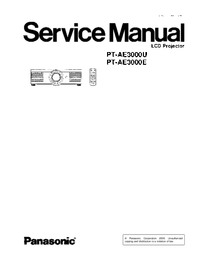 Panasonic PT-AE3000E PT-AE3000U [SM]