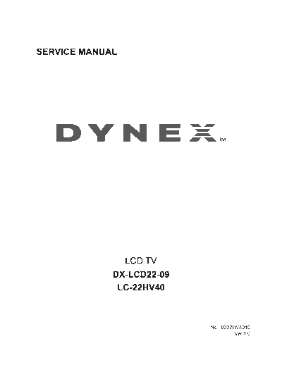 Dynex_Prima DX-LCD22-09_LC-22HV40 9222HV4010 LCD TV SM