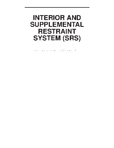 52B Supplemental Restraint System (SRS)