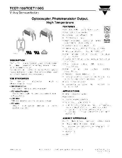 datasheet TCET1100 serie