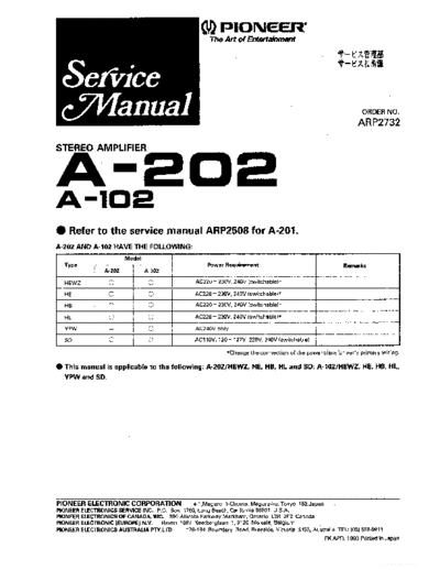 hfe_pioneer_a-102_202_service_arp2732_en