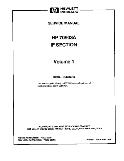 HP 70903A - Service