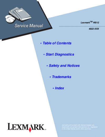 Lexmark W812 4022 Service Manual