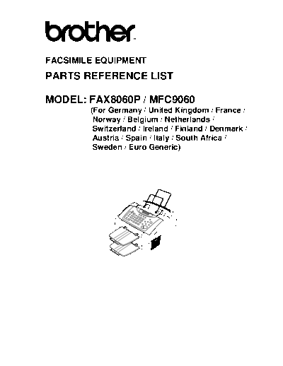 Brother Fax 8060p, MFC-9060 Parts Manual
