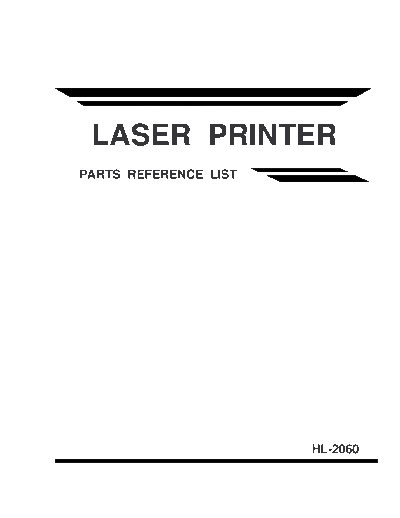 Brother HL-2060 Parts Manual