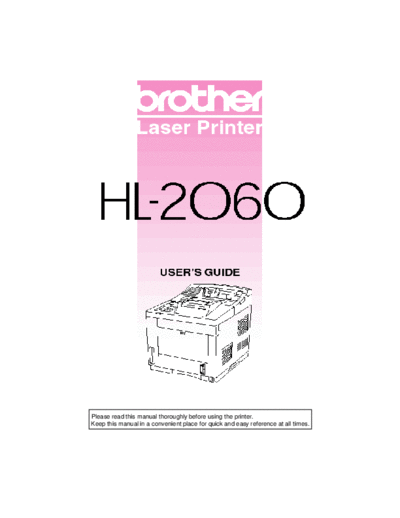 Brother HL-2060 User