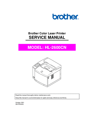 Brother HL-2600cn Service Manual