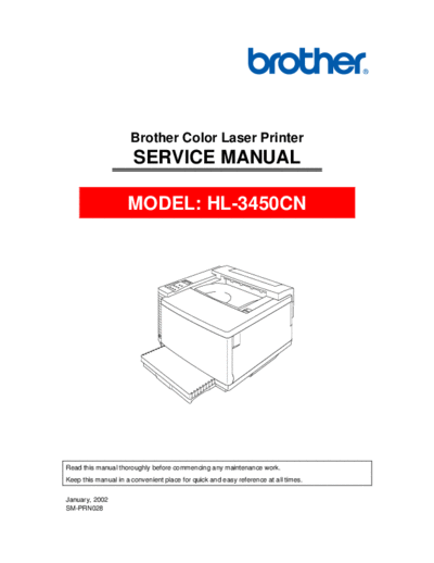 Brother HL-3450cn Service Manual