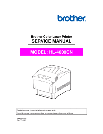 Brother HL-4000cn Service Manual