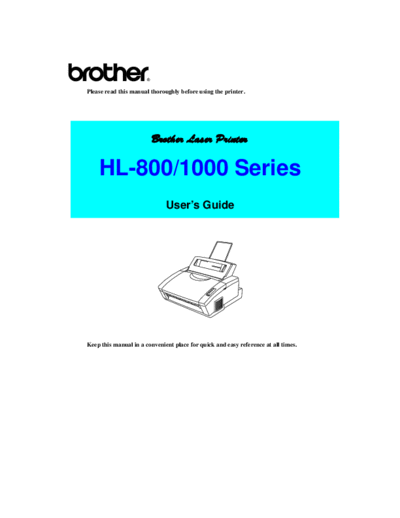 Brother HL1040_HL1050 Manual