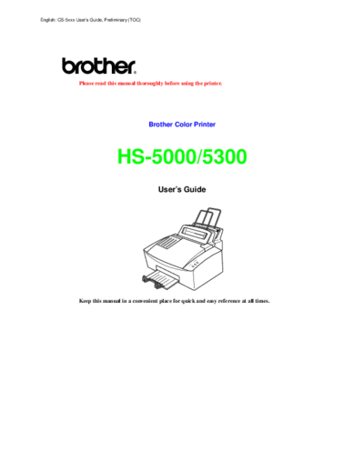 Brother HS-5000_5300 Manual
