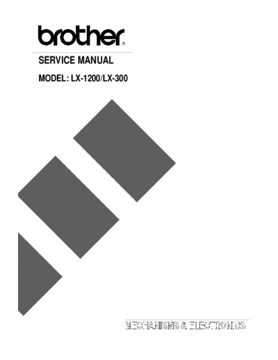 Brother LX 300, 1200 Service Manual