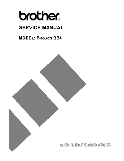 Brother P-touch bb4 Service Manual