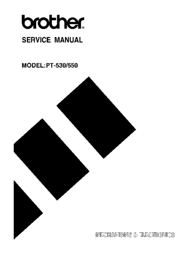 Brother PT-530, 550 Service Manual