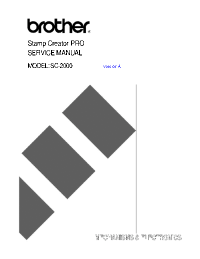 Brother SC-2000 Service Manual