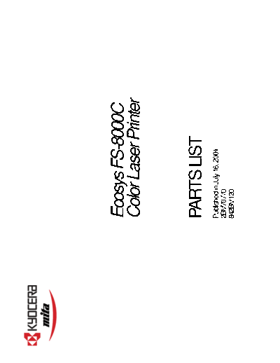 Kyocera 8000c Parts Manual