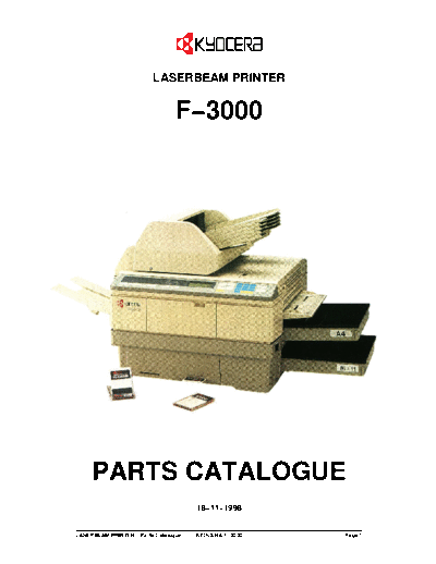 Kyocera F-3000 Parts Manual