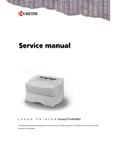 Kyocera FS-600-680 Service Manual