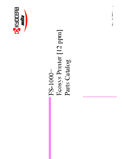 Kyocera FS-1000 Plus Parts Manual