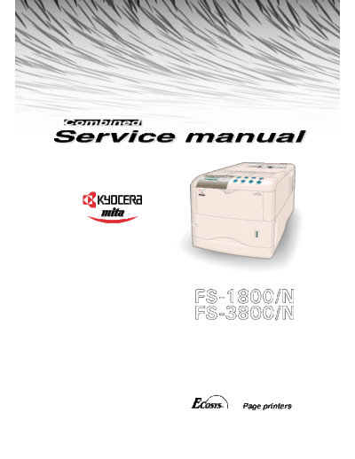 Kyocera FS-1800, 3800 Service Manual